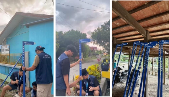 Pemasangan papan lorong