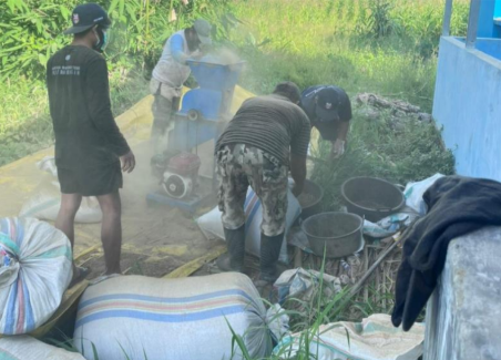 Penggilingan kotoran sapi untuk pembuatan pupuk